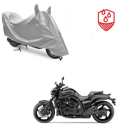SRENTERPRISES Two Wheeler Cover for Yamaha(VMAX, Silver)