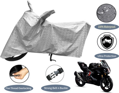 Auto Hub Two Wheeler Cover for TVS(Apache RR 310, Silver)