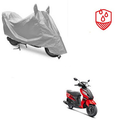 SRENTERPRISES Two Wheeler Cover for Suzuki(Let's, Silver)