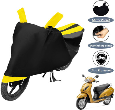 MOCKHE Two Wheeler Cover for Honda(Activa 6G, Black, Yellow)