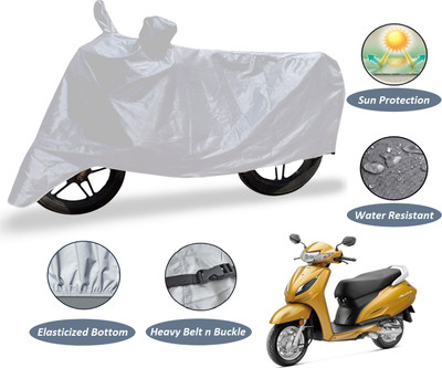 Auto Hub Two Wheeler Cover for Honda(Activa 6G, Silver)