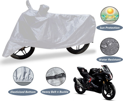 MOCKHE Two Wheeler Cover for TVS(Apache RR 310, Silver)