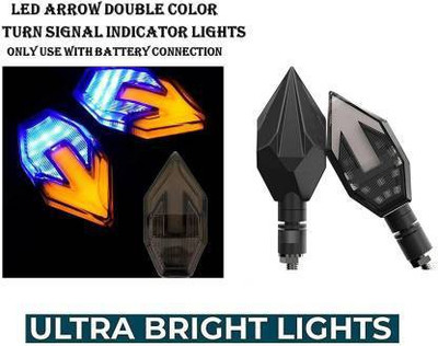 QUIRKY ZONE Front, Rear LED Indicator Light for Yamaha R15 V2, Universal For Bike(Yellow, Blue)