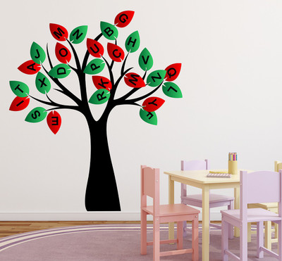 Littlebuds 100 cm Alphabets Tree Removable Sticker(Pack of 1)