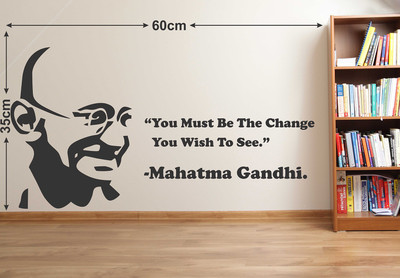 LANSTICK 91.44 cm NATIONAL LEADER MAHATMA GANDHI STICKER Self Adhesive Sticker(Pack of 1)