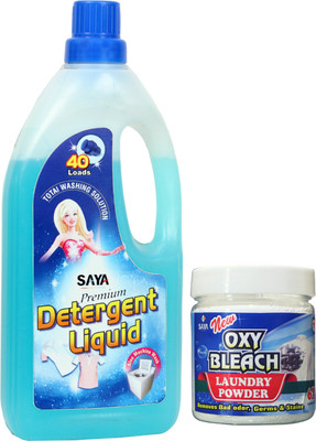 saya Detergent Liquid 1 Ltr with Oxy Bleach 100 gm Detergent Powder(1000 ml)