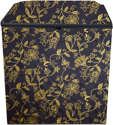 AAVYA UNIQUE FASHION Semi-Automatic Washing Machine  Cover(Width: 81.28 cm, Black,Gold)