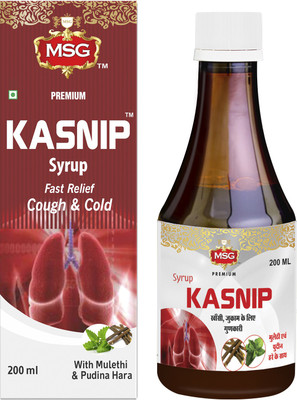 MSG Kasnip Cough & Cold Ayurvedic Syrup with Mulethi and Pudin Har(200 ml)