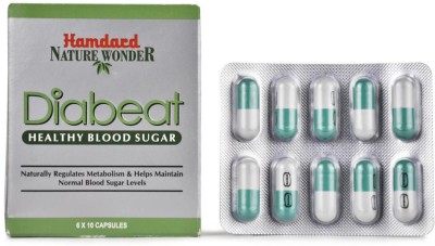 Hamdard Diabeat | 60 Capsules |Suitable for Diabetes Care|Regulates Metabolism|(Pack of 2)