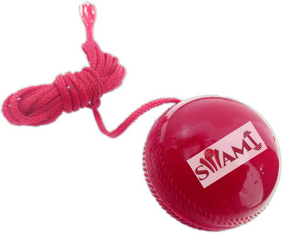 Dinetic Cricket Hanging Ball with Cord for Batting Practice (Pack of 1, Red) Cricket Training Ball(Standard, Pack of 1)