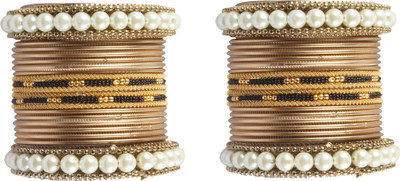 Shiv_Jewels Alloy Pearl Gold-plated Bangle Set(Pack of 32)
