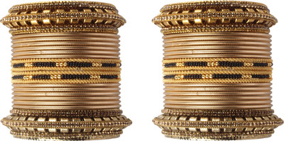 Shiv_Jewels Alloy Pearl Gold-plated Bangle(Pack of 32)