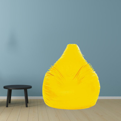 TRUE 2 F XXL Tear Drop Bean Bag Cover  (Without Beans)(Yellow)