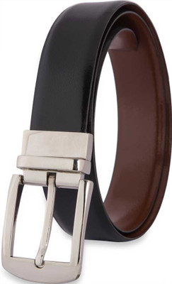 FIFBI Men Formal Brown, Black Genuine Leather Reversible Belt