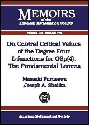 On Central Critical Values of the Degree Four L-Functions for GSp(4)(English, Paperback, unknown)