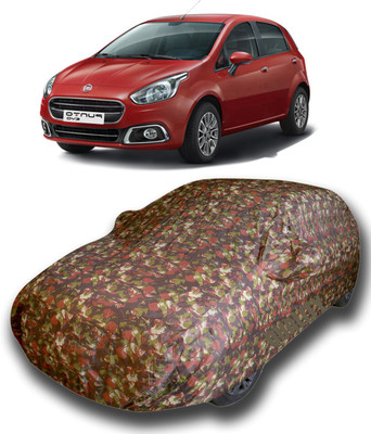 SanginiSang Car Cover For Fiat Punto Evo (With Mirror Pockets)(Multicolor)