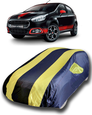 Gavya Car Cover For Fiat Abarth Punto (With Mirror Pockets)(Yellow, Blue)