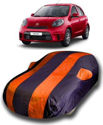 siddharth fashion Car Cover For Nissan Micra Active (With Mirror Pockets)(Multicolor)