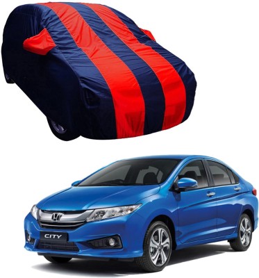 ABS AUTO TREND Car Cover For Honda City (With Mirror Pockets)(Red, Blue)