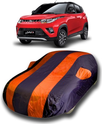 KASHYAP ENTERPRISE Car Cover For Mahindra KUV100 NXT (With Mirror Pockets)(Orange, Blue)