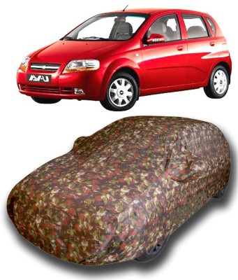 SanginiSang Car Cover For Chevrolet Aveo U-VA (With Mirror Pockets)(Multicolor)