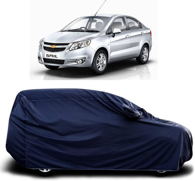 siddharth fashion Car Cover For Chevrolet Sail Hatchback (With Mirror Pockets)(Blue)