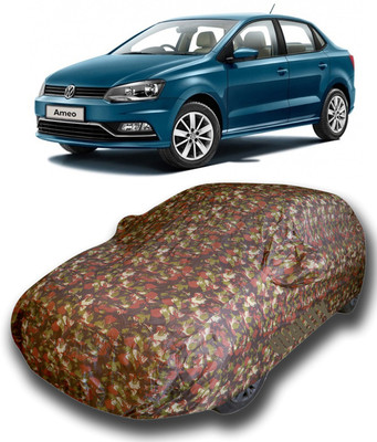 siddharth fashion Car Cover For Volkswagen Ameo (With Mirror Pockets)(Multicolor)