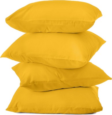 BIRDWING Cotton Cushions Cover(Pack of 4, 50.8 cm*50.8 cm, Yellow)