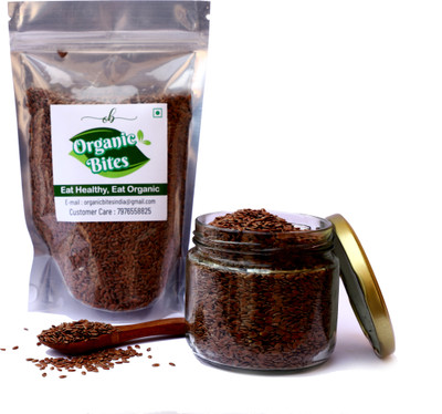 Organic Bites Raw Flex Seeds Brown Flax Seeds(400 g)