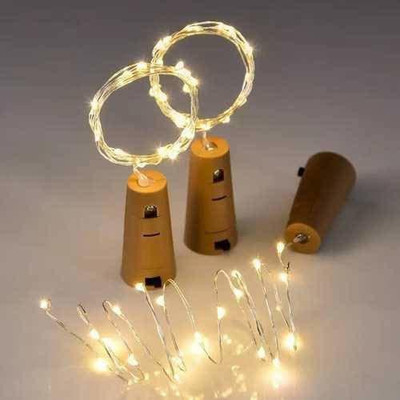 Bliss & Birch 100 LEDs 20 m Yellow Steady Bulb Rice Lights(Pack of 3)