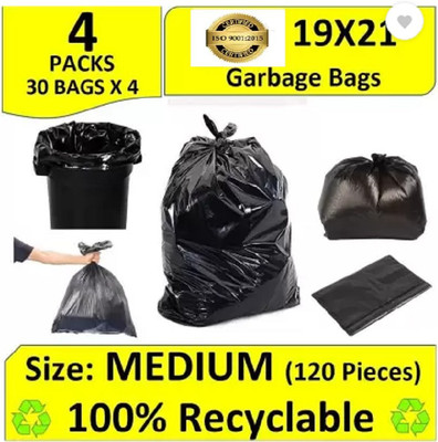 Medium garbage bag size deals
