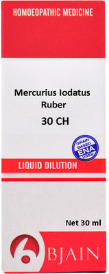 Bjain Mercurius Iodatus Ruber 30 CH Dilution(30 ml)