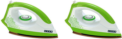 Usha EI 3302 pack of 2 1100 W Dry Iron  (White, Green)