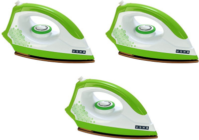 Usha EI 3302 pack of 3 1100 W Dry Iron  (White, Green)