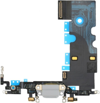 Purplesavvy Dock Charging USB Port Flex Cable For iPhone 8 (Silver) Charging PCB Complete Flex