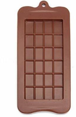 SCODELLA 24 Grid Square Chocolate Mold Silicone Mold Dessert Block Mold Bar Block Ice Silicone Cake Candy Sugar Bake Mould for Making Chocolates Candies DIY Chocolate Mould(Pack of 1)