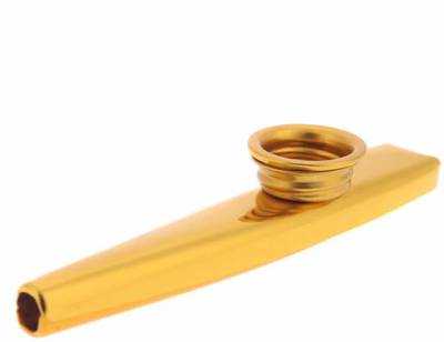 WildCard India India Golden Kazoo Aluminum Alloy Metal with 5pcs Flute Diaphragm Gift for Kids Music Lovers