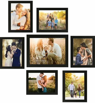 AG CRAFTS Wood Table Photo Frame(Black, 7 Photo(s), 6x8-1 5x7-6)