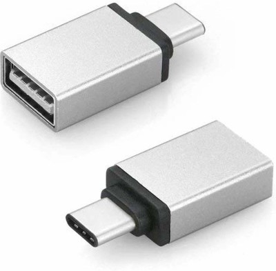 royality Royality USB Type C, USB OTG Adapter (Pack of 2) Aluminum USB 3.1 Type C Male to USB 3.0 USBC Connector Charger USB Cable(Silver)