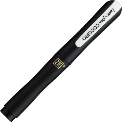 Zig Letter Pen COCOIRO Body JET BLACK & Letter Pen COCOIRO Refill Ball 0.5 Ball Pen(Black)