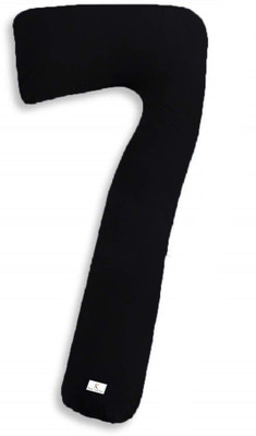 KUBER INDUSTRIES Microfibre Solid Body Pillow Pack of 1(Black)