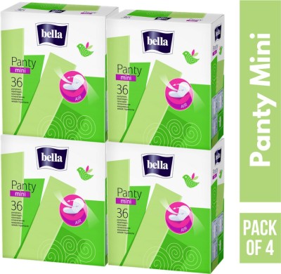 Bella Panty Mini Classic Pantyliners Classic Pantyliners 36 Pcs Each (4PKT) Pantyliner(Pack of 144)