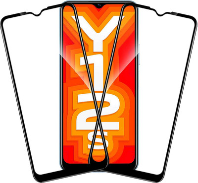 Slugabed Edge To Edge Tempered Glass for Vivo Y12s(Pack of 2)