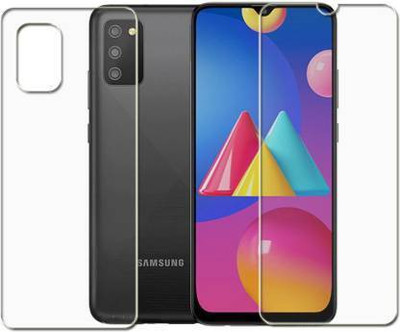SOMTONE Front and Back Tempered Glass for Samsung Galaxy M02s(Pack of 2)