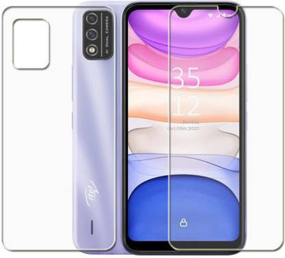 SOMTONE Front and Back Tempered Glass for itel A48(Pack of 2)