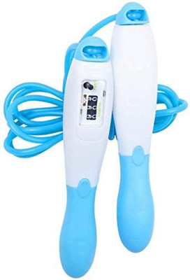 Spocco Skipping Rope with Number Counter Non-Slip Adjustable Well Exercise Gym Tool Blue Digital Cordless Skipping Rope(Blue, Length: 200 cm)