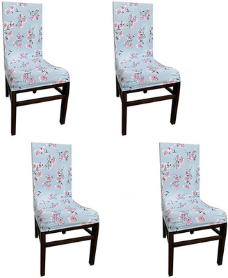 HOUSE OF QUIRK Polyester 1 Seater Chair Plain Cover(Pack of 4 Pink)