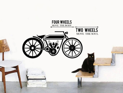 amazinghubsolution 90 cm a...bikewallsticker Self Adhesive Sticker(Pack of 1)