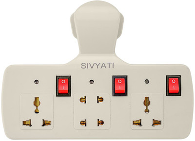 Sivyati 4 socket multiplug 4  Socket Extension Boards(White, 0 m)