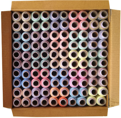 Moonstar Light Multicolor Strong Stitching Thread(150 m Pack of100)